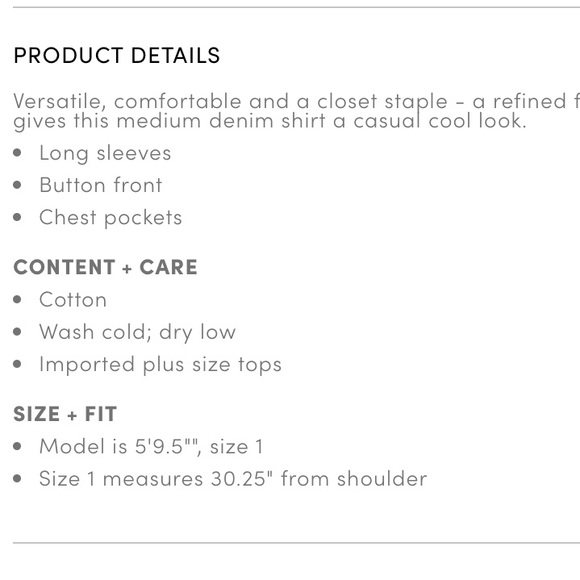 Torrid Light Wash Chambray Button Down Shirt Top - Picture 5 of 11